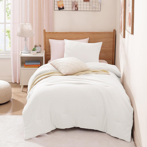 wrensonge comforter set front packaging shows soft white duvet and benefits easy setup