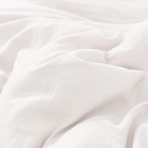 wrensonge pillow sham with folded comforter shows neat storage and simplified staging benefit