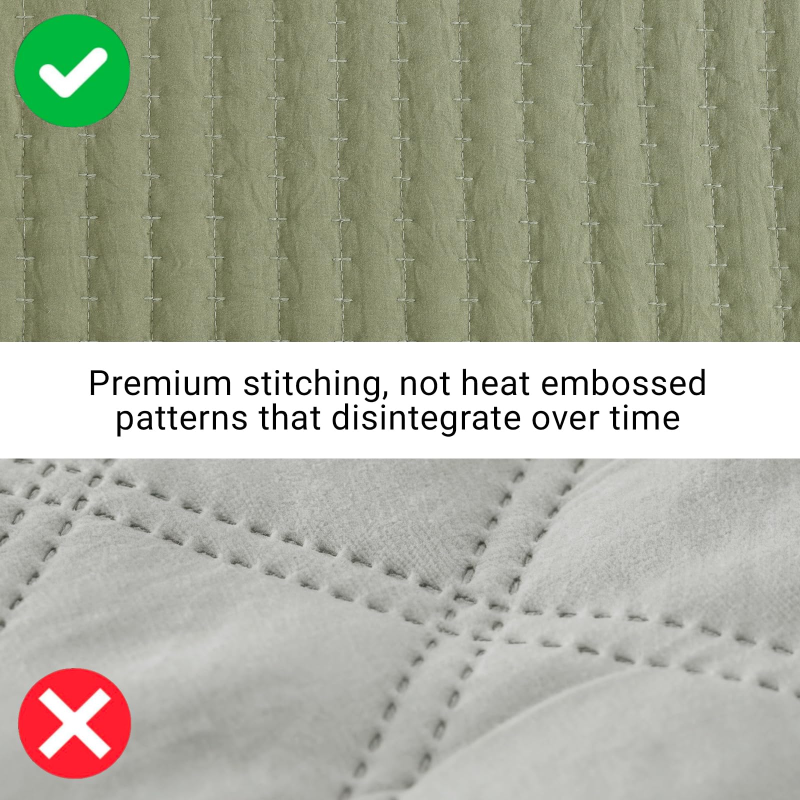WRENSONGE quilt edge piping detail demonstrating reinforced seams for longevity