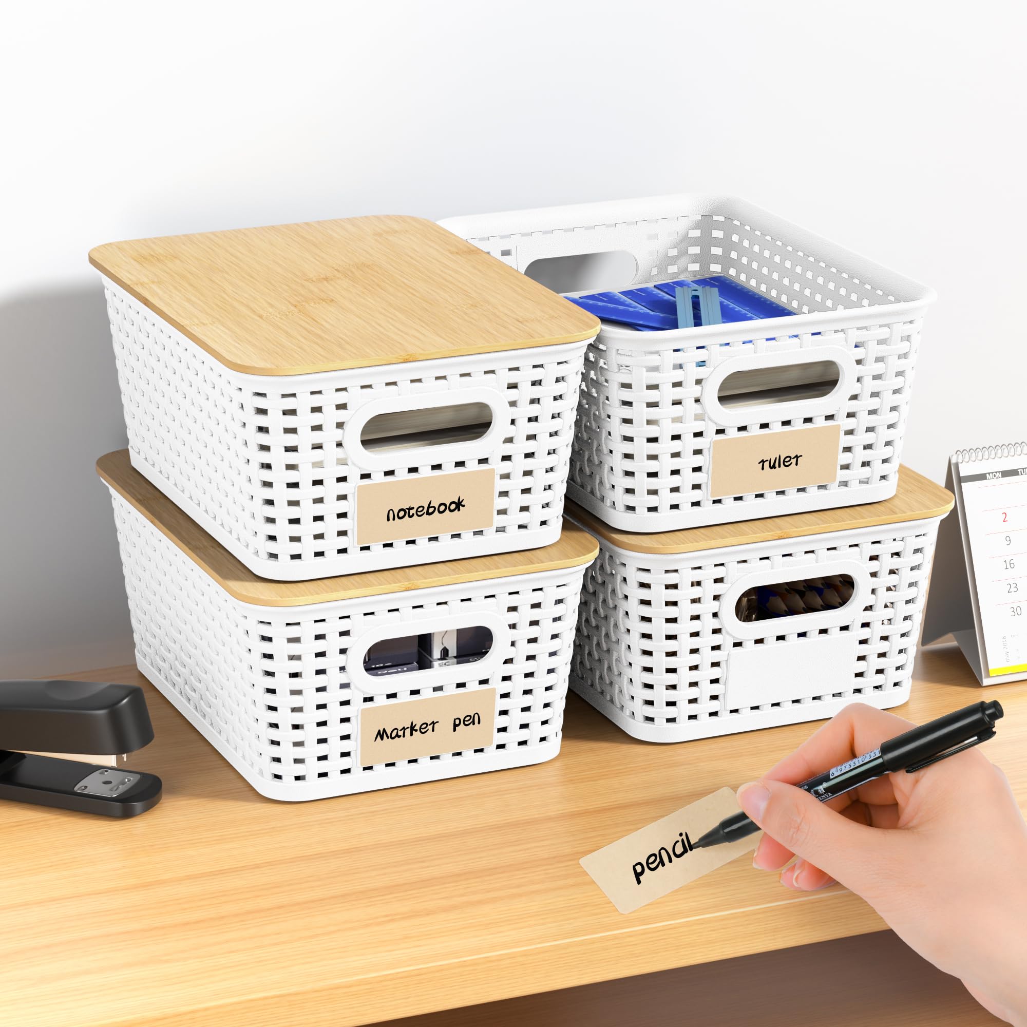 Wrrlors basket beside a hand showing compact size and scale