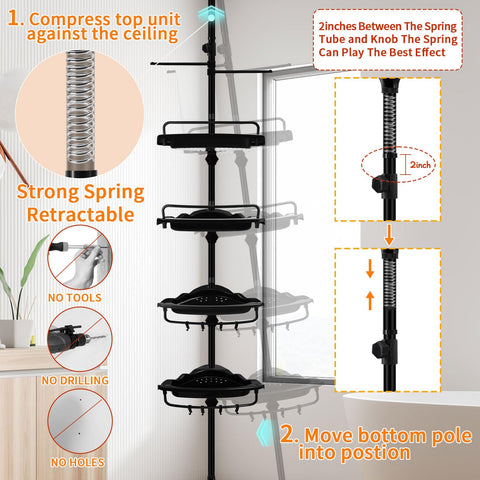 WSBArt scale comparison showing adjustable height fitting different ceilings