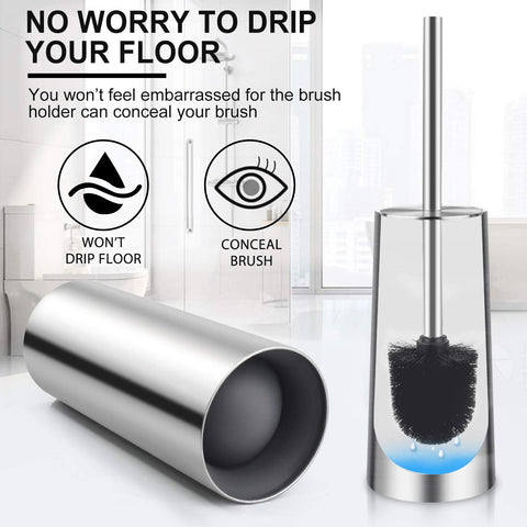 Wsedor brush beside toilet showing 17-inch handle scale and reach