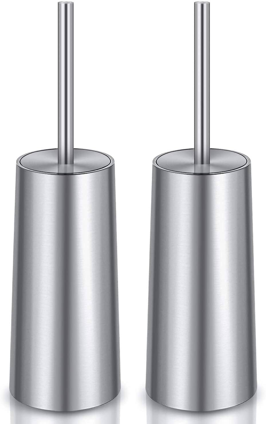 Wsedor toilet brush front assembly with stainless handle for sleek durability