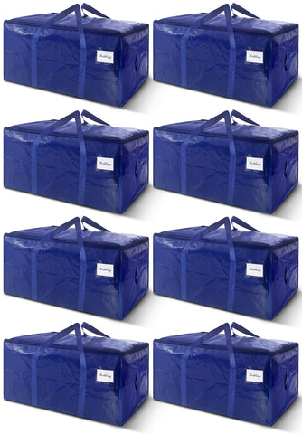 WTREE front view of dark blue 33 gal pack showing capacity and branding, durable storage benefit