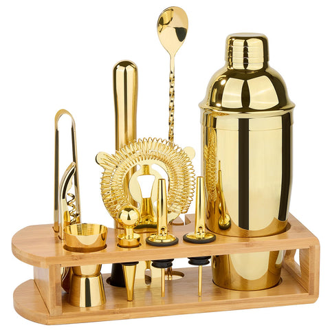 Wukuna full 12-piece set front view, stylish display for home bars