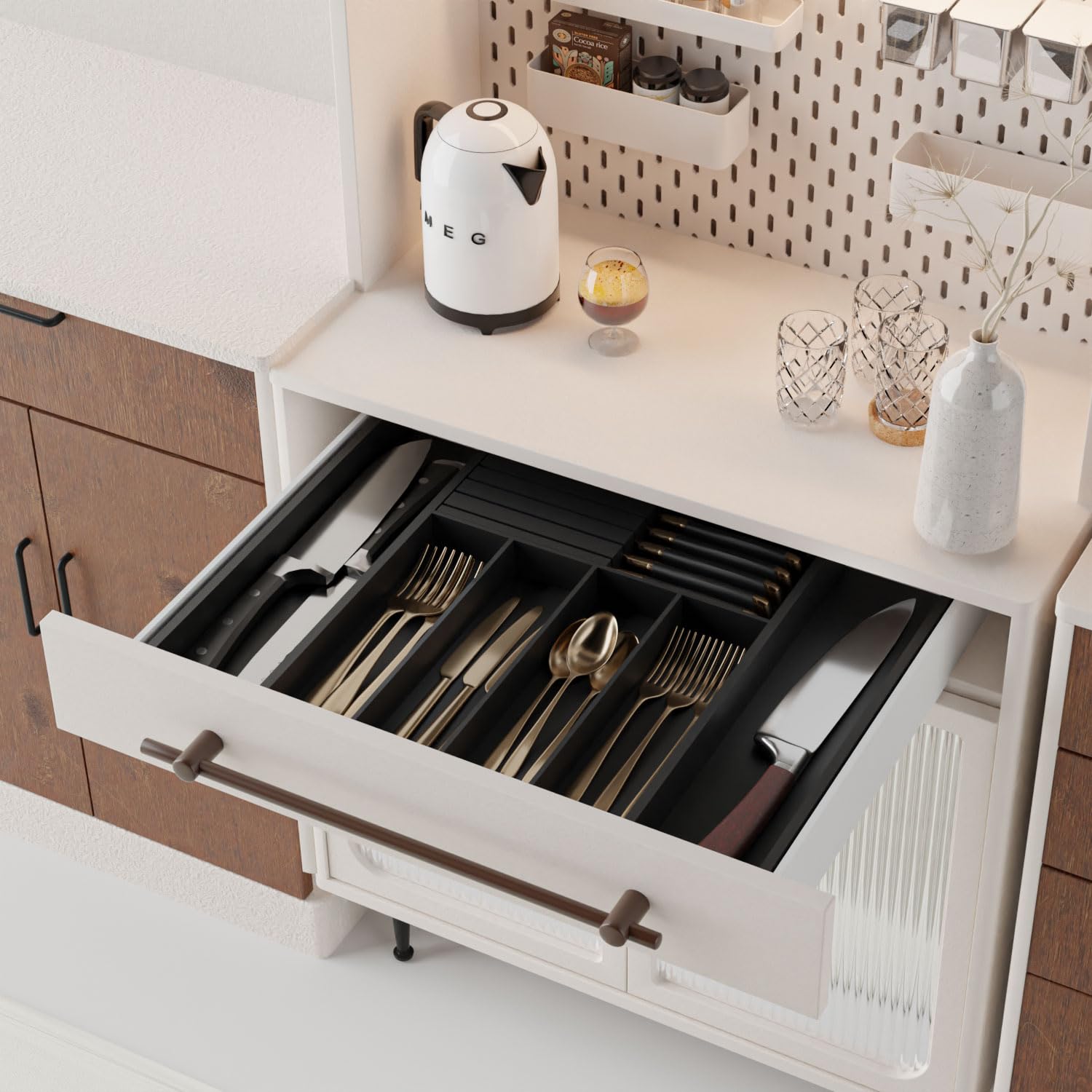 WUSHIZHUHUN installed in a kitchen drawer maximizing space and accessibility