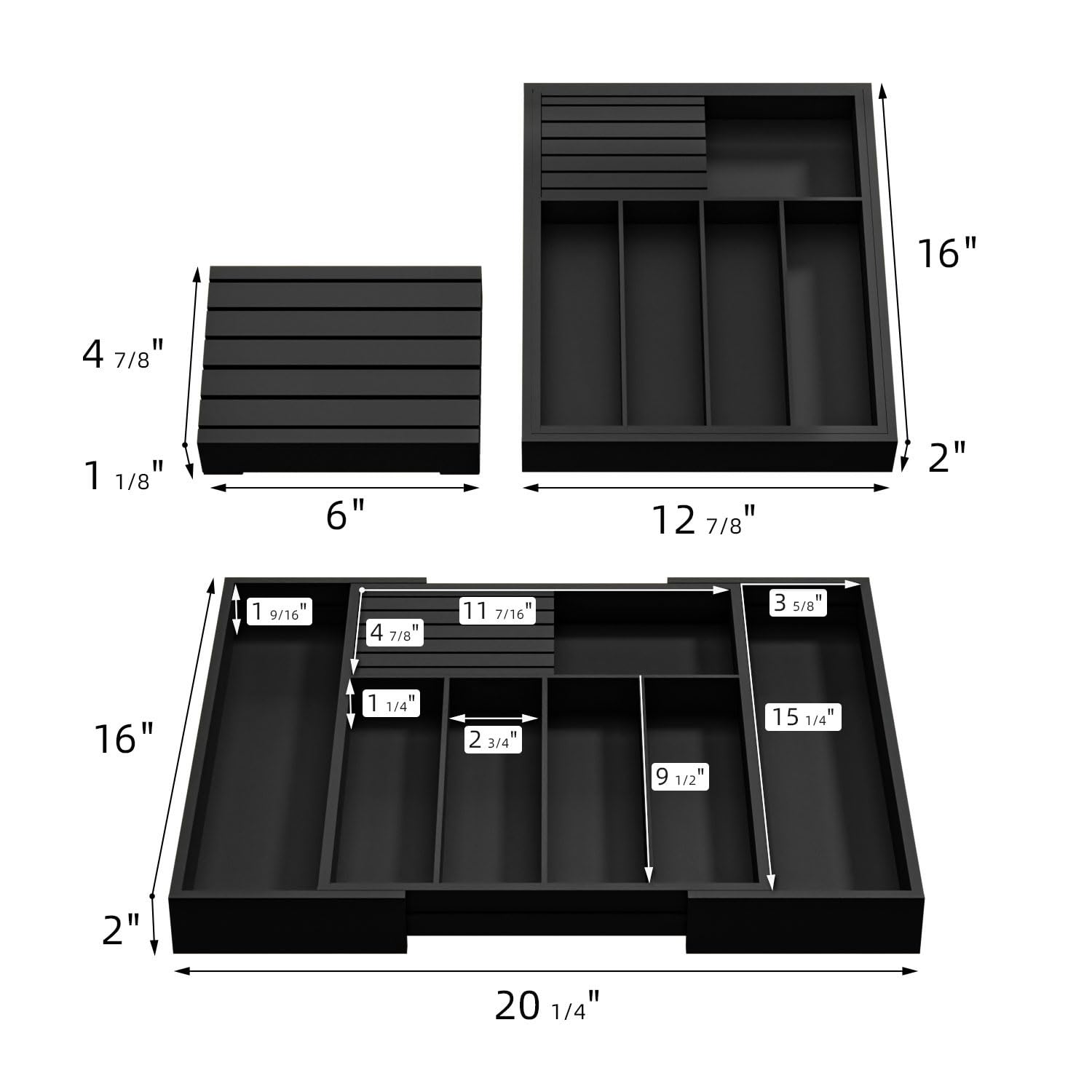 WUSHIZHUHUN knife channel detail protecting blades and improving drawer safety