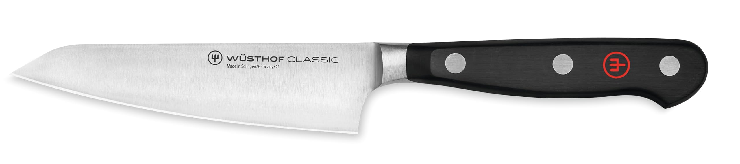 WÜSTHOF Classic 5" front profile showing blade shape and balanced design benefit