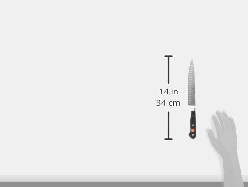 Wüsthof Classic carving set on a serving table in a kitchen, ideal for dinner presentation