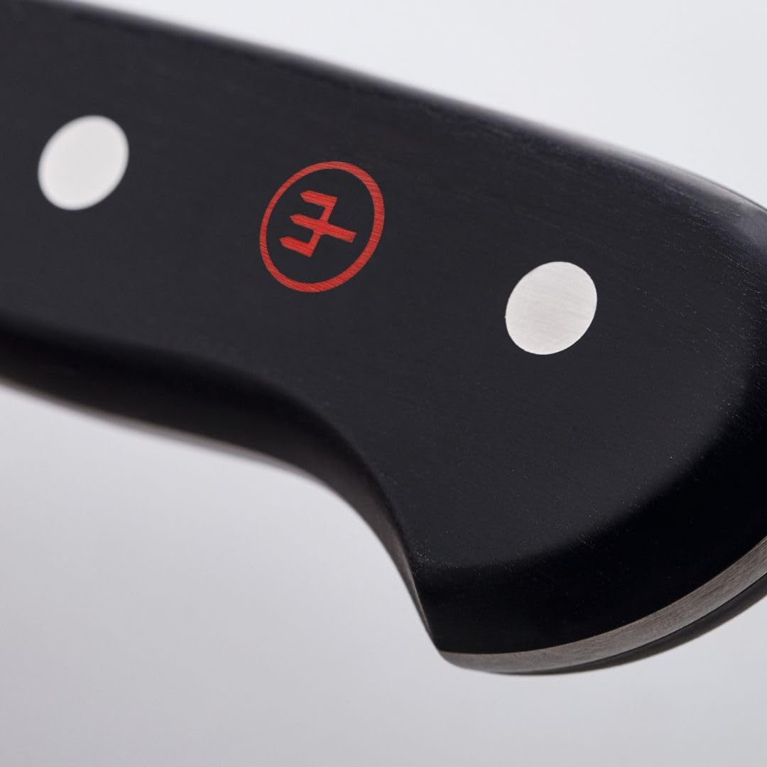 Wüsthof cleaver blade edge detail showing razor-sharp finish for clean cuts