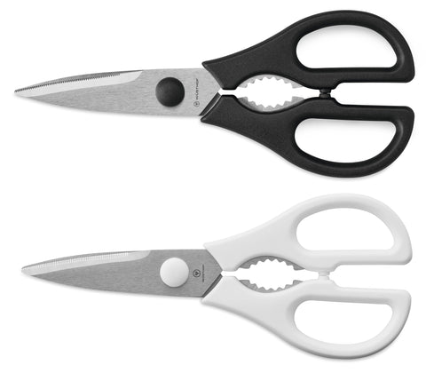 Wüsthof shears front packaging showing two-color set and durability