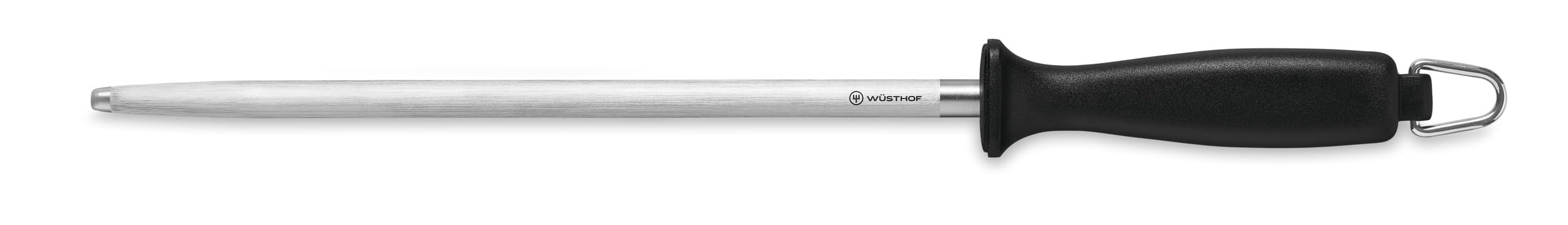 Wüsthof front view of 10-inch honing steel showing full shape and balance