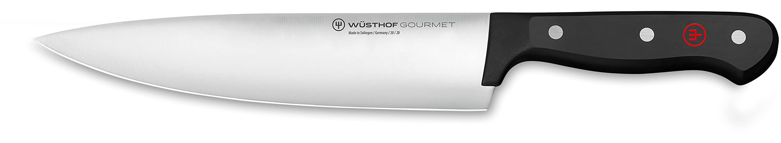Wüsthof chef's knife blade close-up showing sharp edge for precise cuts
