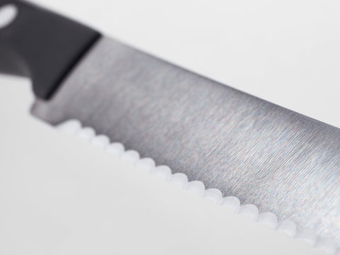 Wüsthof handle detail highlighting triple-riveted grip for comfort and durability