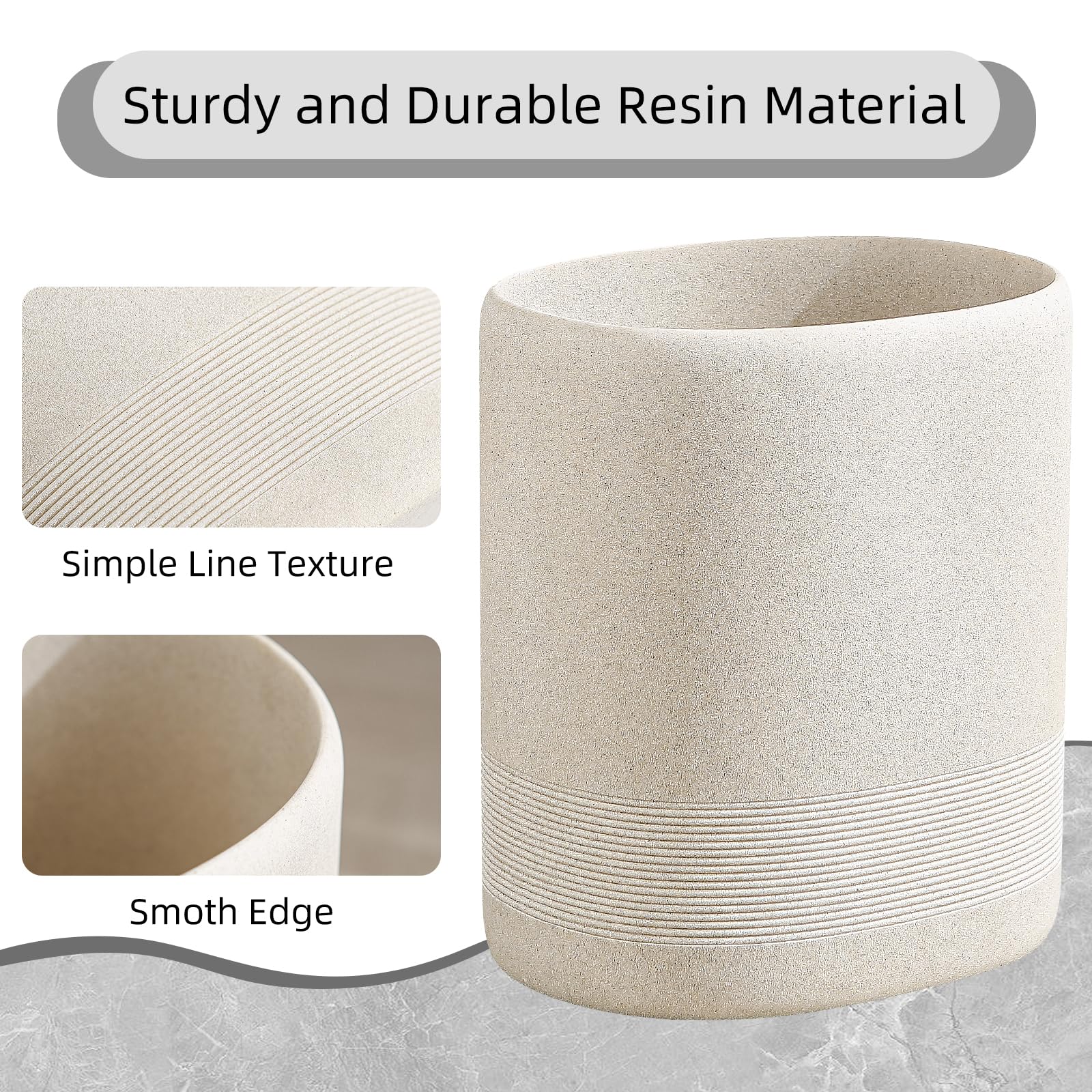 WUUAHOME close-up texture of stone-look finish highlighting durable, scuff-resistant surface
