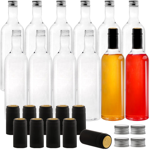 WUWEOT clear Bordeaux bottles front pack showing 12-count for easy gifting