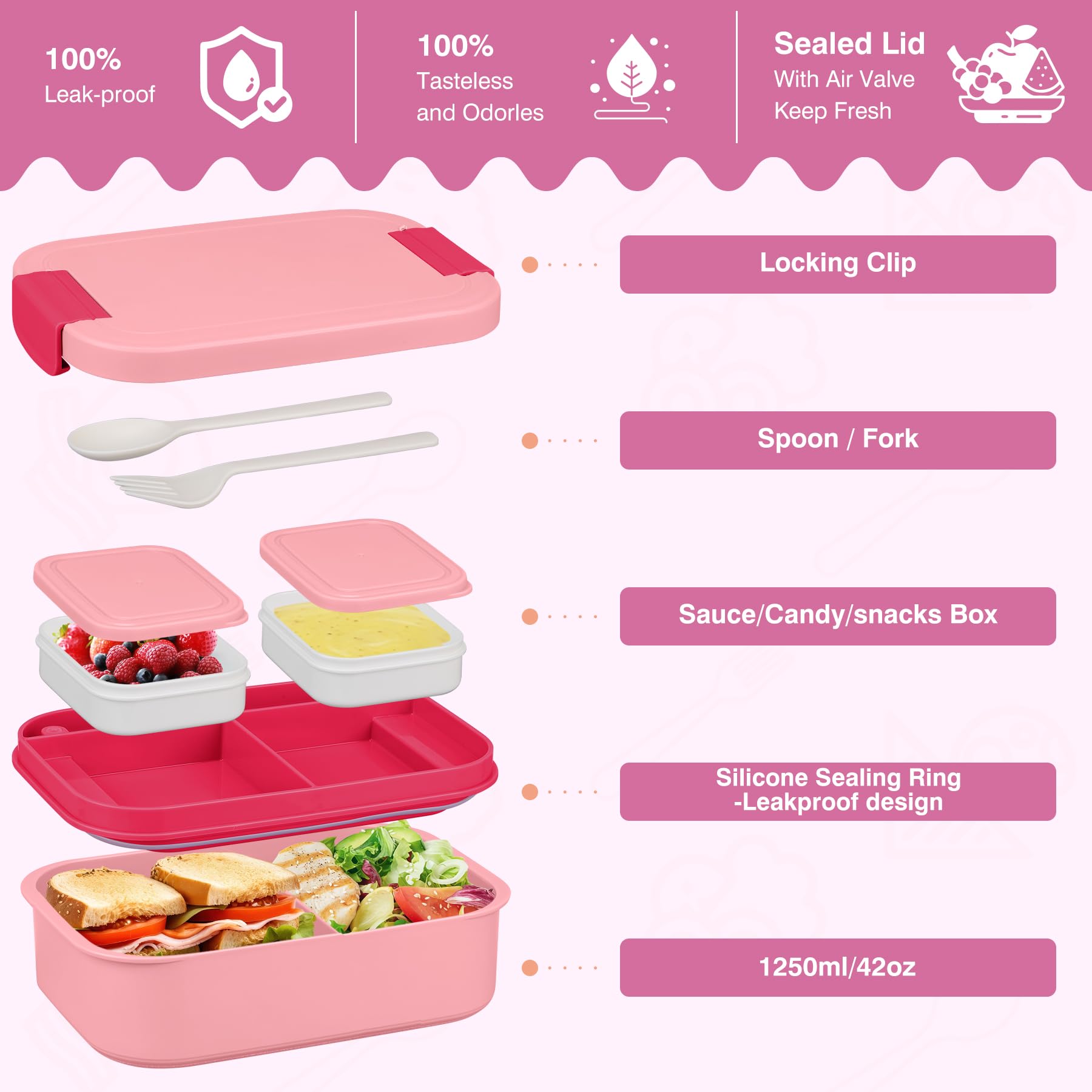 WyfKyd open four-compartment bento displaying organized meal separation