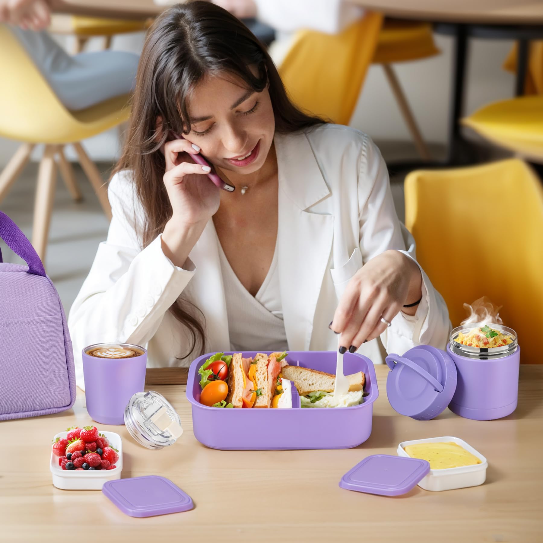 WyfKyd nylon lunch bag in lifestyle scene protecting containers during travel