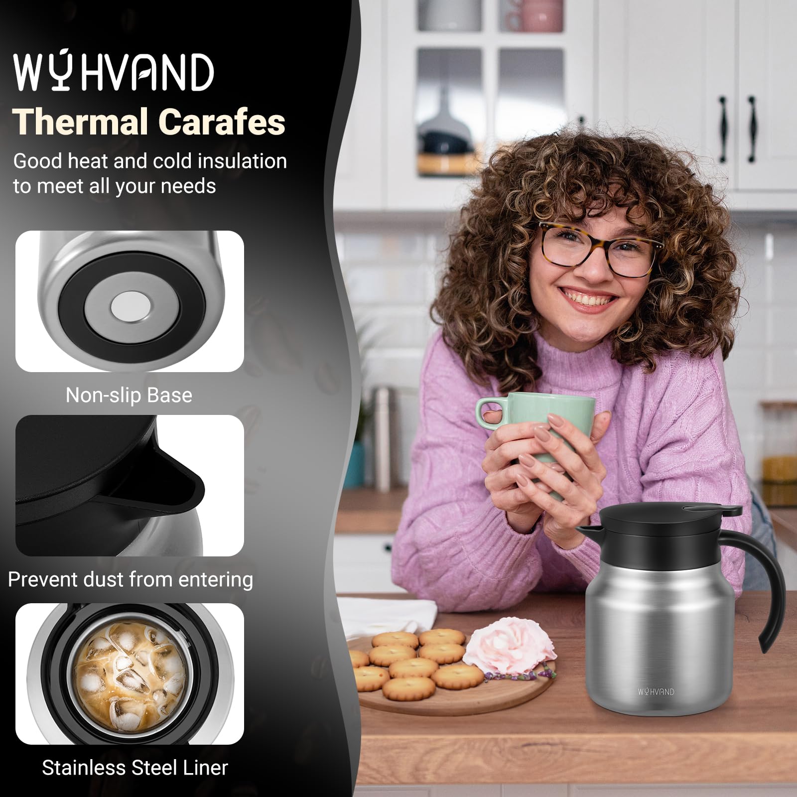 WYHVAND top-down view wide 2.75-inch mouth for easy cleaning and ice cubes