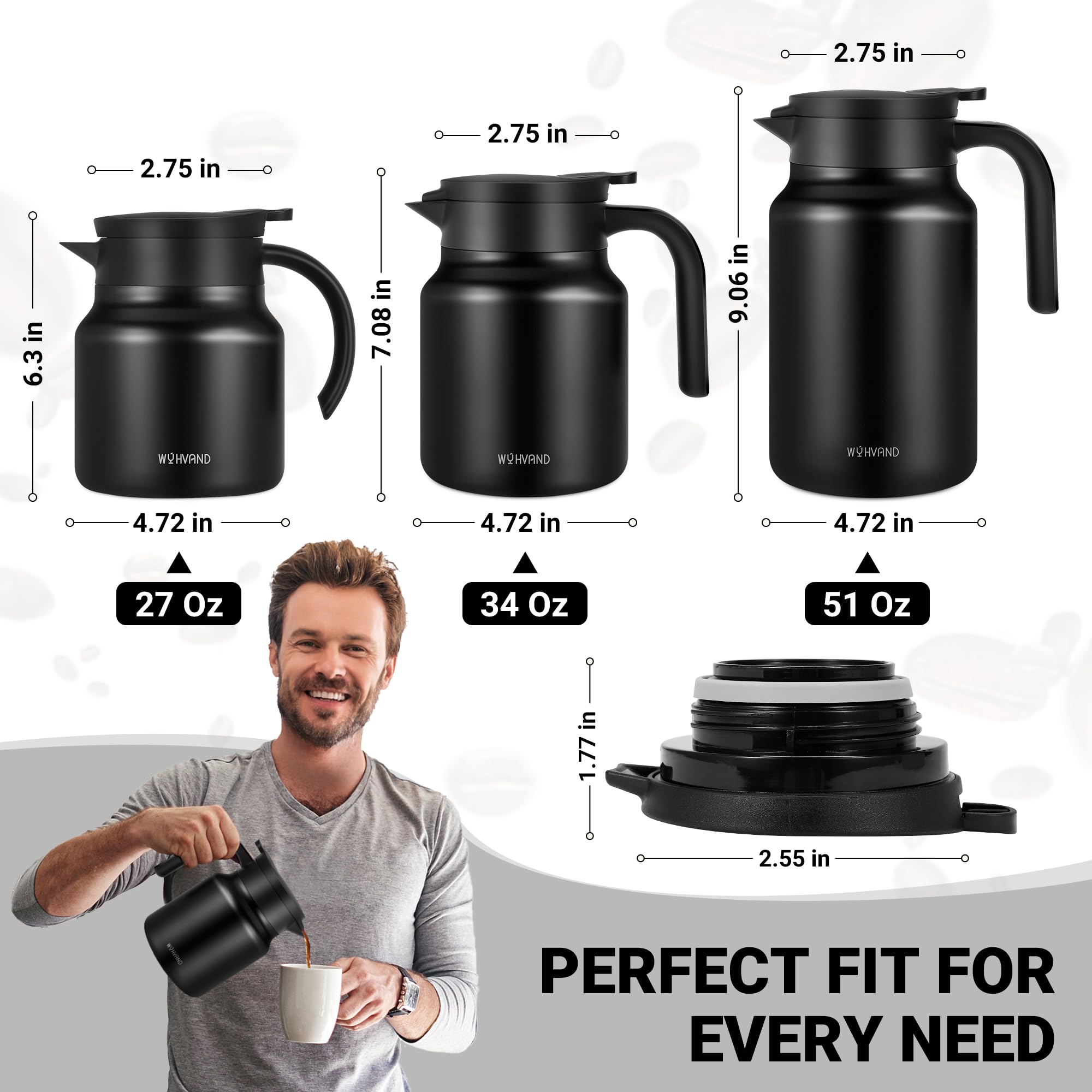 WYHVAND press-down lid detail enabling smooth one-handed pouring