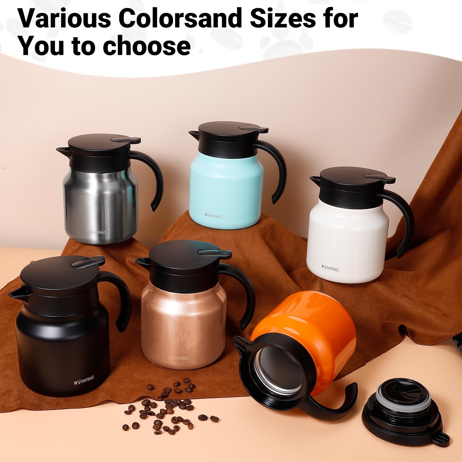 WYHVAND carafe on wood desk lifestyle showing neat coffee serving setup