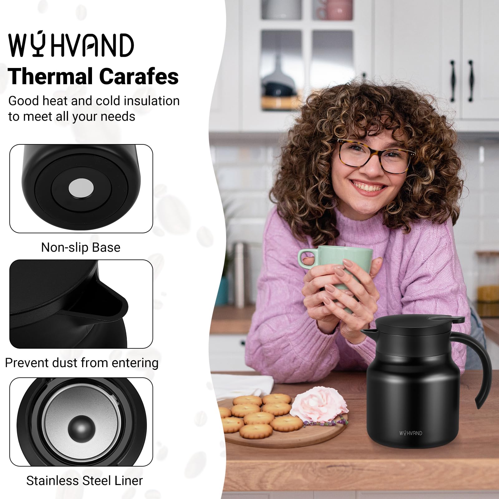WYHVAND wide 2.75-inch mouth open top for easy cleaning and ice