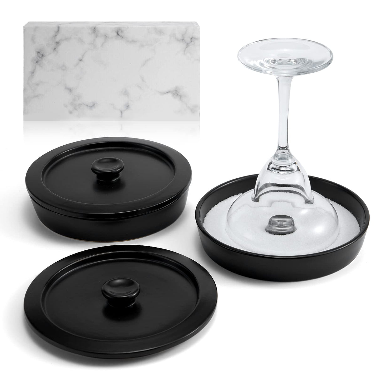 WYMOON front view of ceramic rimmer set showing elegant finish and easy use