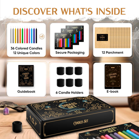 Wyspell close-up showing vibrant color range and smooth candle finish for easy selection