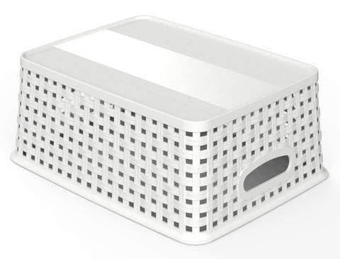 WYT baskets on pantry shelf demonstrating quick-access grouping of snacks