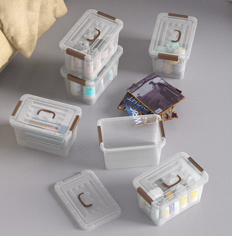 WYT boxes on desk storing supplies showing tidy workspace benefit