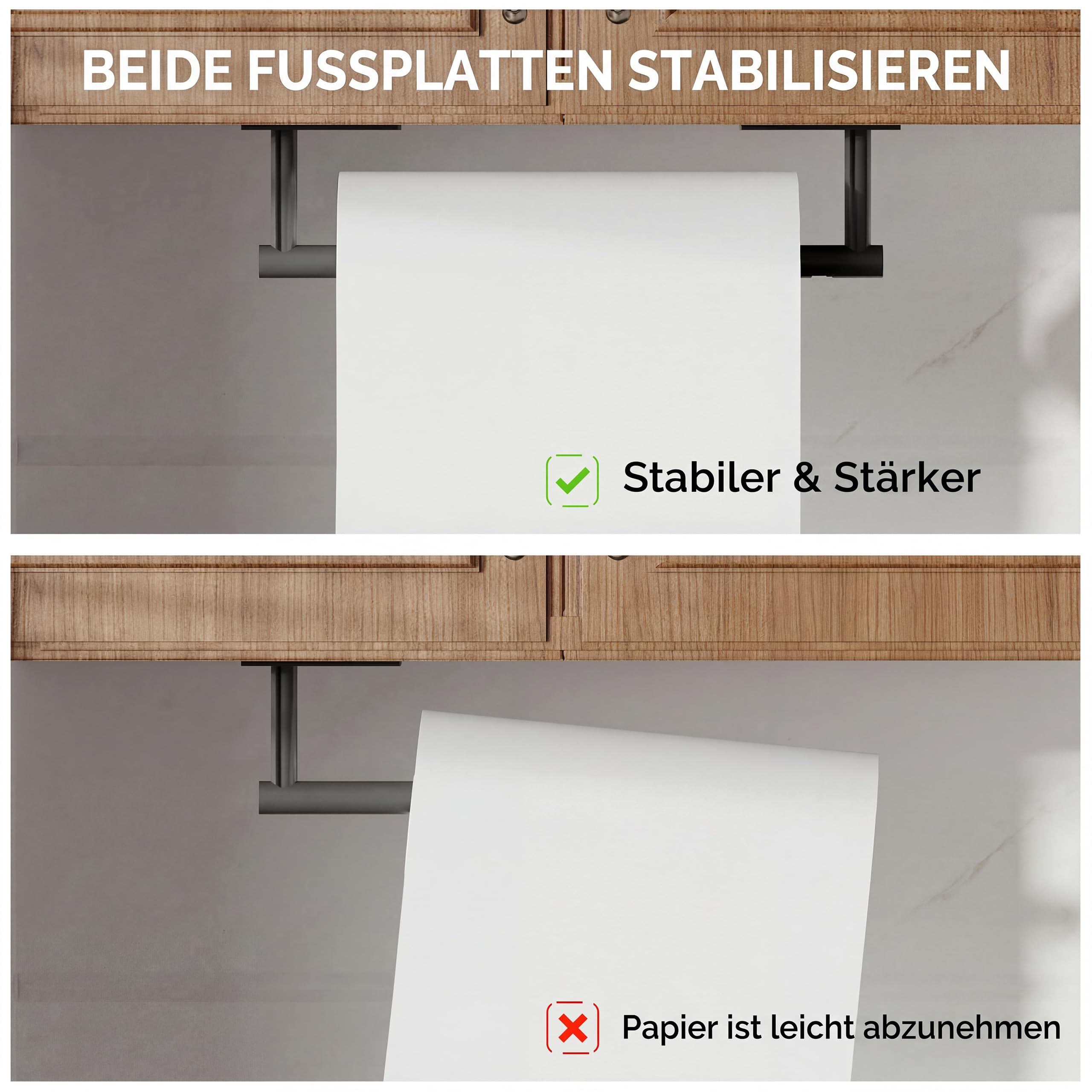 WZKALY installation template and hardware laid out for simple drill or adhesive mounting