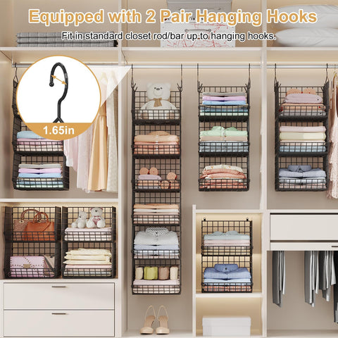 X-cosrack folded baskets flat for compact, out-of-season storage
