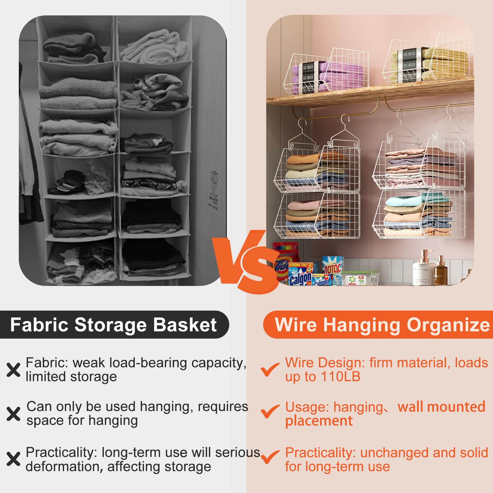 X-cosrack folded flat on shelf showing compact storage advantage