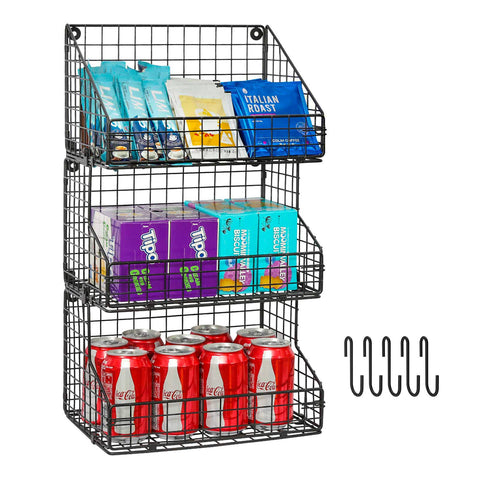 X-cosrack front view assembled showing three tiers and storage benefit
