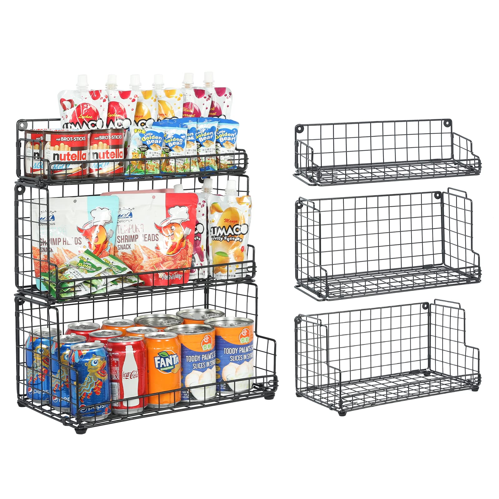 X-cosrack front view stacked showing neat three-tier storage and easy access