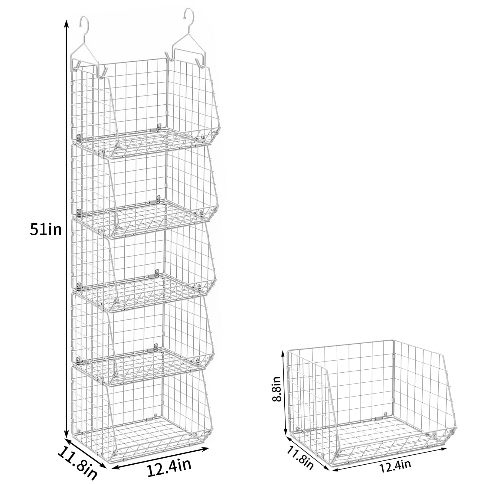 x-cosrack set of large hooks, S-hooks and installation hardware for flexible mounting