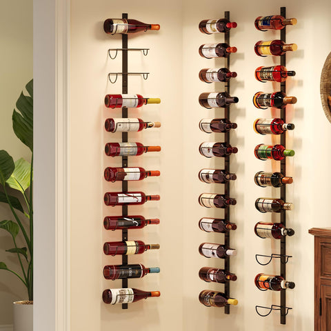 X-cosrack joined sections horizontally holding twelve bottles neatly
