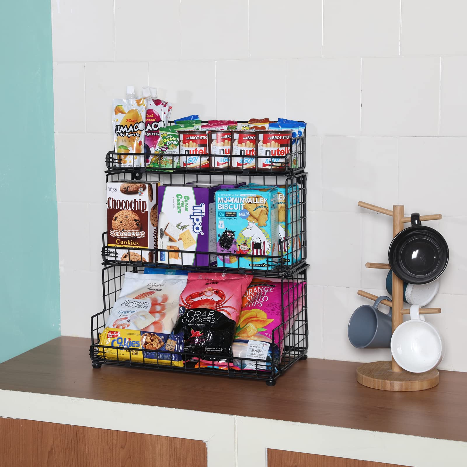 X-cosrack individual baskets separated illustrating flexible storage options
