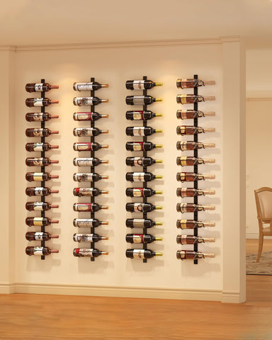 X-cosrack mounted in dining room showcasing stylish wall display