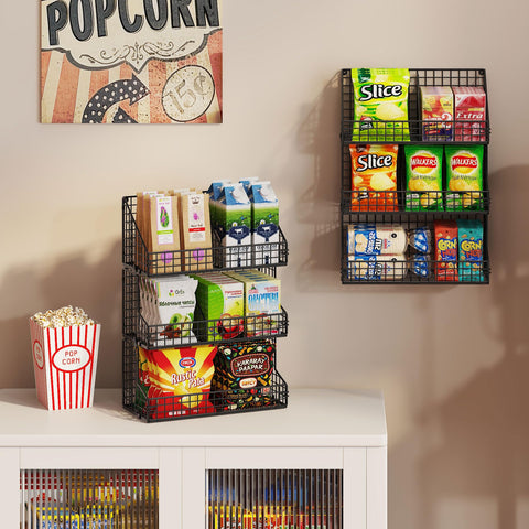 X-cosrack mounted on wall displaying vertical space saving benefit
