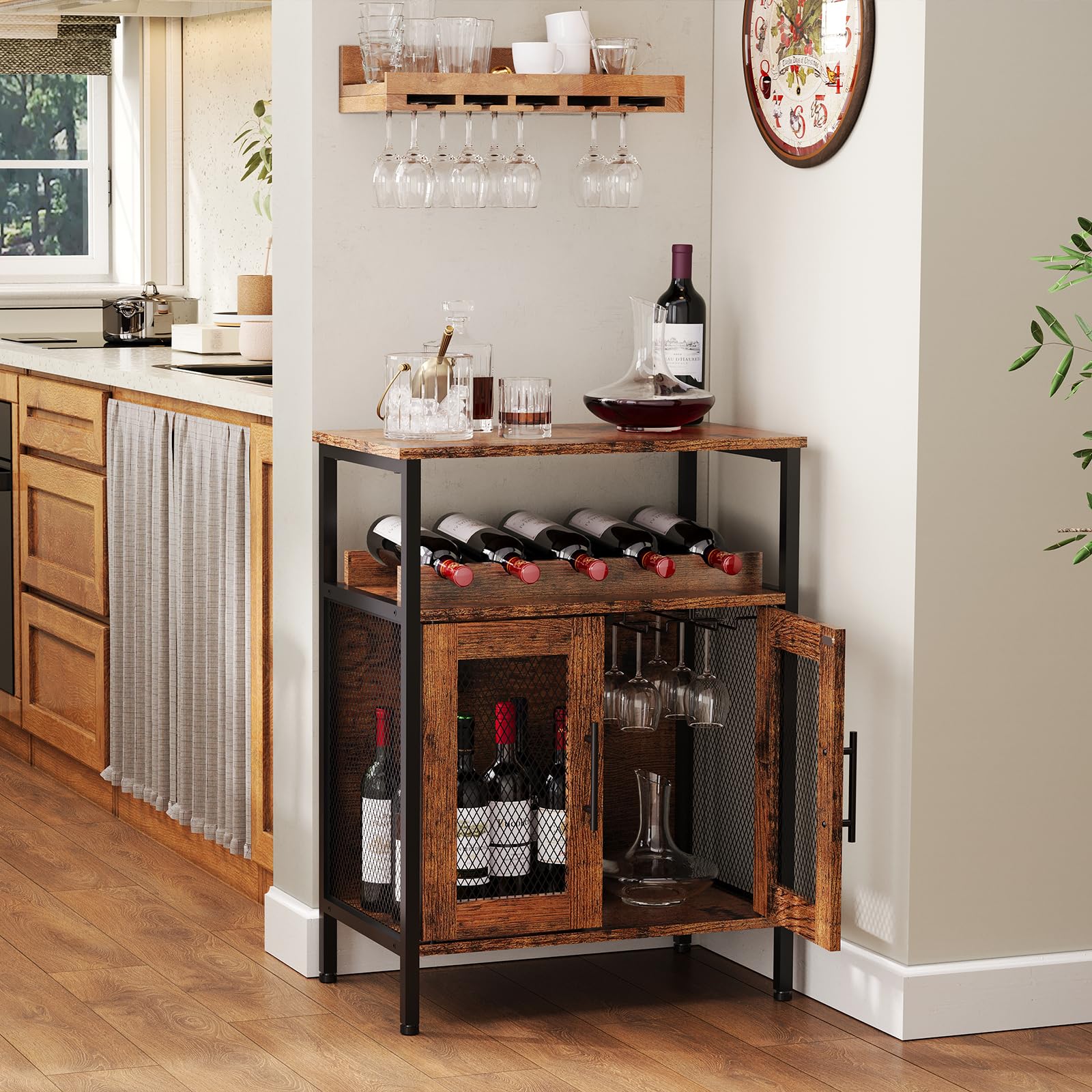 X-cosrack styled as sideboard in dining room to enhance decor and storage