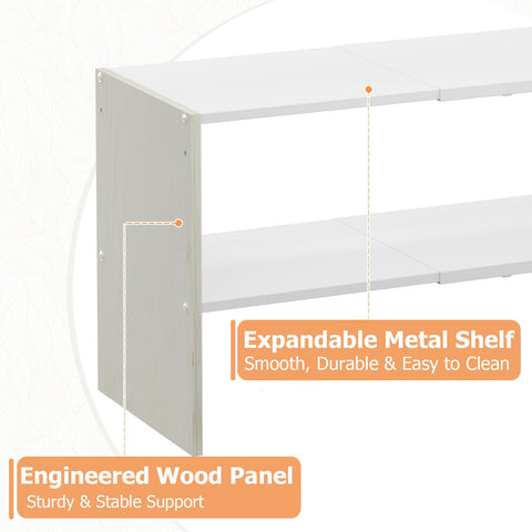 X-cosrack stacked multi-tier setup showing brand increasing vertical storage