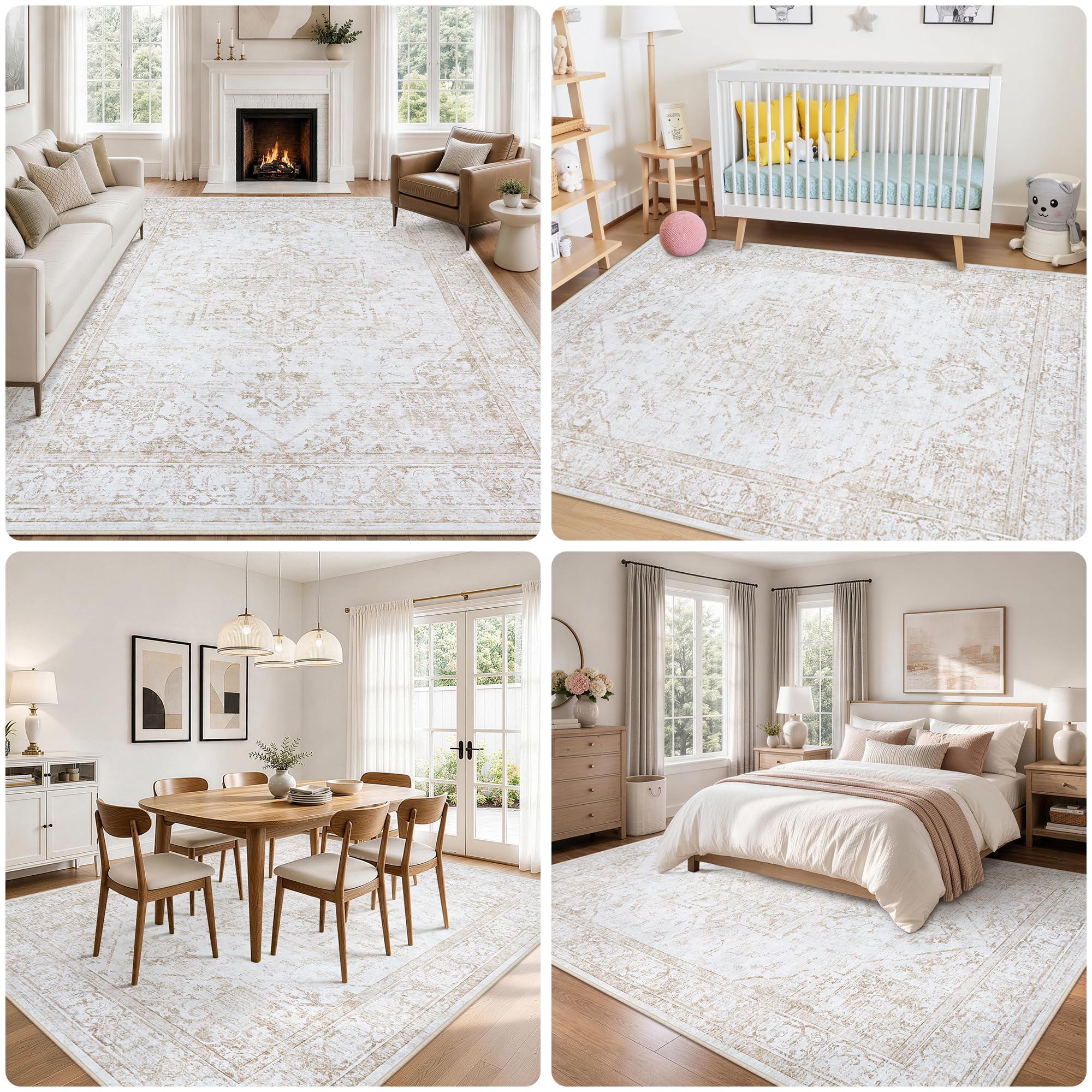 Xafir rug unfolded from packaging showing crease-release and easy setup