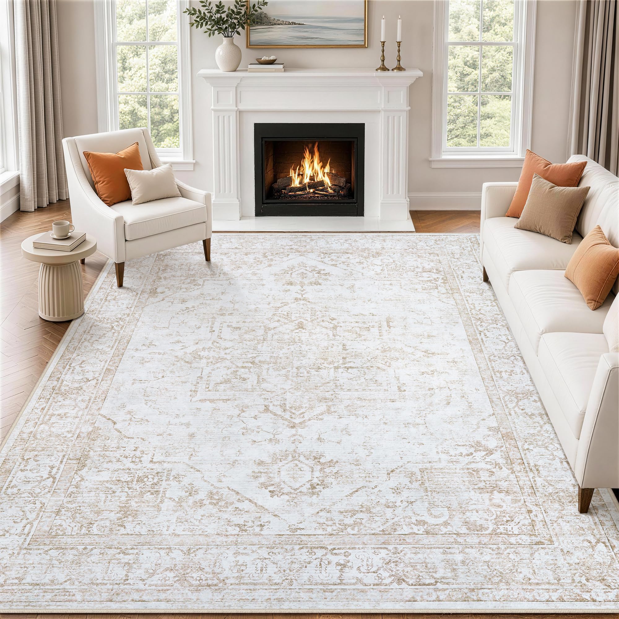 Xafir pet sitting on rug showing pet-friendly low-pile, easy-clean surface