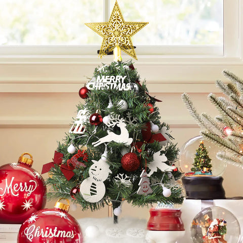 Xavase tabletop tree styled on mantel adding festive decoration to room