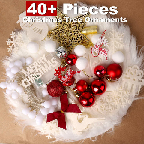Xavase ornaments and golden star topper showing coordinated decorative set