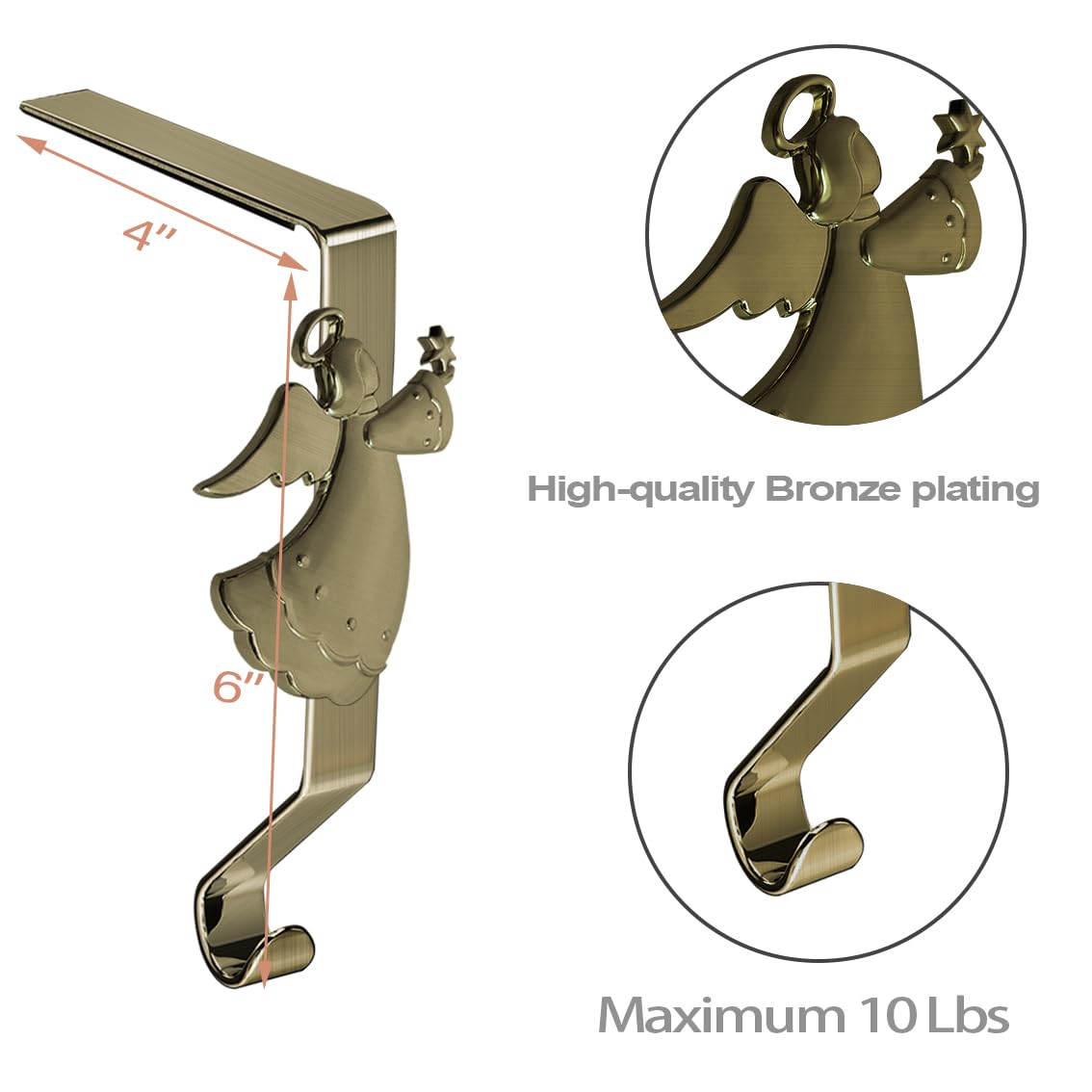 XENTUMI close-up on anti-slip pad and metal finish preventing mantel damage