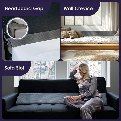 XetraDesign in a styled bedroom showing how the wedge integrates with linens and décor