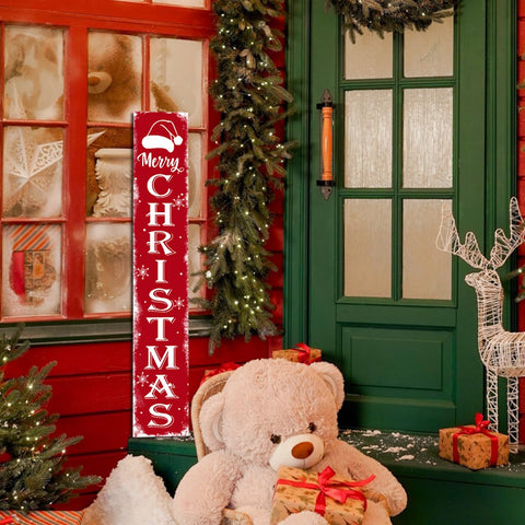 Xeubiou styled on porch with wreath and lights showing holiday styling benefits welcoming entryway