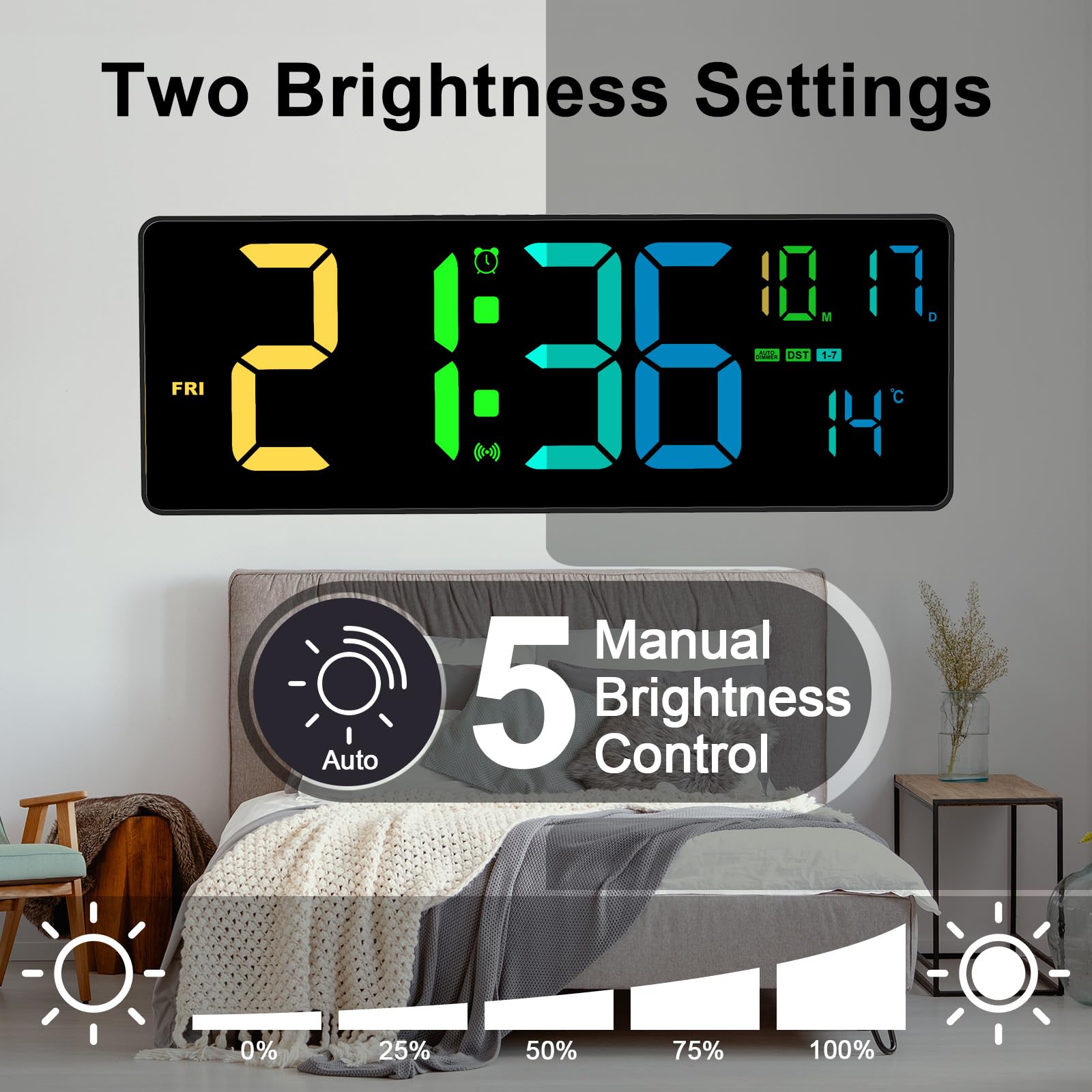 Xflyee night-light mode in bedroom creating soft warm ambience